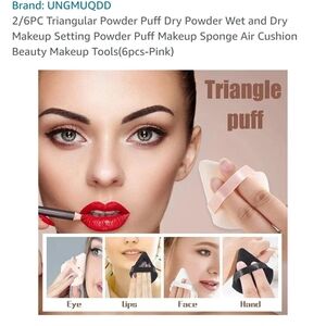 6pc triangle makeup sponge